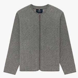Aime Leon Dore Woolrich Gray Birdseye Knit Cardigan